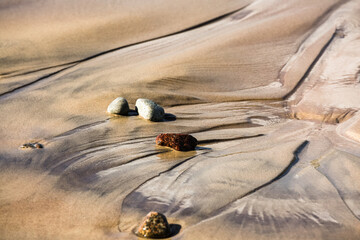 Poster - Creative beach sand with small stones