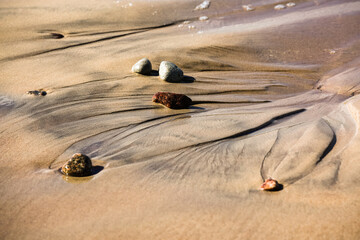 Sticker - Creative beach sand with small stones