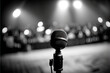 Ein Mikrofon auf einer Bühne created with Generative AI technologies