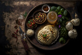 Fototapeta Mapy - delicious flavors of Latin America with our Pupusas food photography collection. High-quality images showcase this traditional street food in all its glory, from classic recipes to gourmet variations.