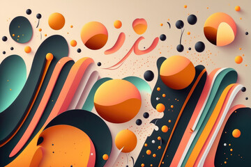 Wall Mural - contemporary abstract motion background banner. generative ai