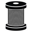 Roll of thread on spool flat vector icon for craft apps and websites
