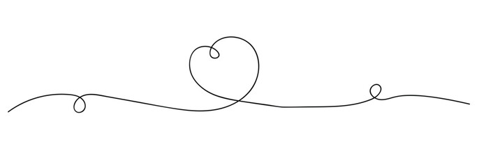 Naklejka na meble Drawn heart on white background. Valentine's Day celebration