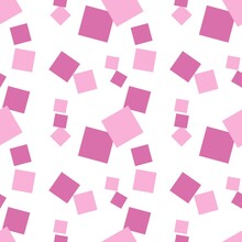 Seamless Pattern Of Pink Squares