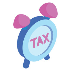 Sticker - alarm clock tax day reminder