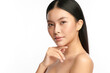 © kitthanes  - Beautiful young asian woman with clean fresh skin on white background, Face care, Facial treatment, Cosmetology, beauty and spa, Asian women portrait.