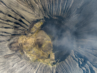 Crater of Mt Bromo by Drone