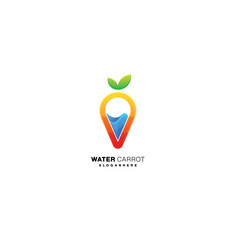 Wall Mural - water carrot logo template for business