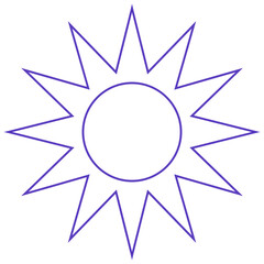 Sticker - Sun Shape Outline