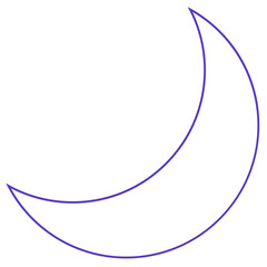 Sticker - Half Moon Shape Outline