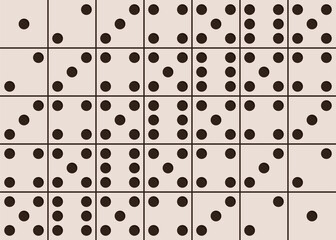 Wall Mural - banner with dominoes. placard design in flat style.