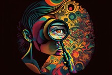 Curiosity Unleashed: An Abstract Vector Art Depicting The Beauty Of Inquisitiveness (generative AI)