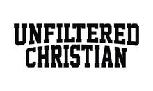 Unfiltered Christian - Christmas SVG Design, Calligraphy Graphic Design, This Illustration Can Be Used As A Print On T-shirts, Bags, Stationary Or As A Poster.