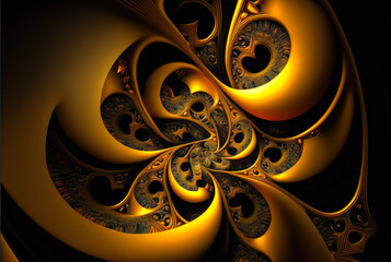 Wall Mural - Abstract Fractal Background Wallpaper - illustration - Generative AI