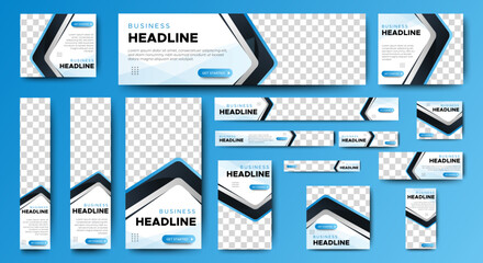 Business ads banner templates design. vector