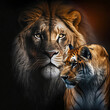 lion with tiger