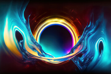 Wall Mural - abstract colorful background, generative ai