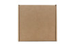 © wasnoch - rectangular small brown box for transporting goods isolated on a white background, top view