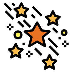 star filled outline icon style