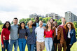 © MandriaPix - Happy group of multiracial young friends, diverse people smiling at camera outside, international community and joyful people