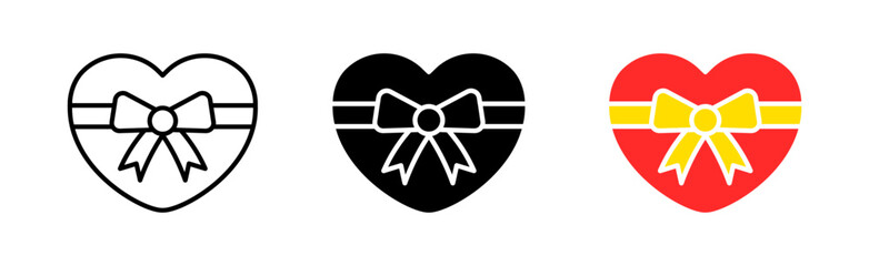 Wall Mural - Love line icon. Heart, arrow, mutual understanding, family, couple, people, love, affection, romance, attraction, Valentine day. Vector icon in line, black and color style on white background