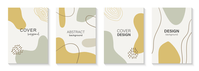 Wall Mural - organic shapes abstract cover design templates. creative backgrounds for posters, banners, wall art,