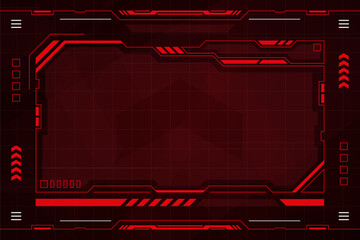 Wall Mural - red control panel abstract modern technology futuristic interface hud vector design