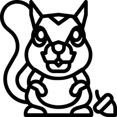 squirrel outline icon