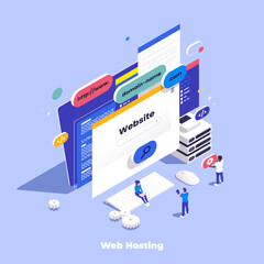 web hosting computer composition