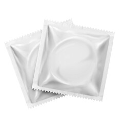 Condom mockup isolated transparent