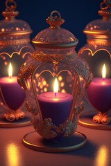 Wall Mural - Valentine Candles