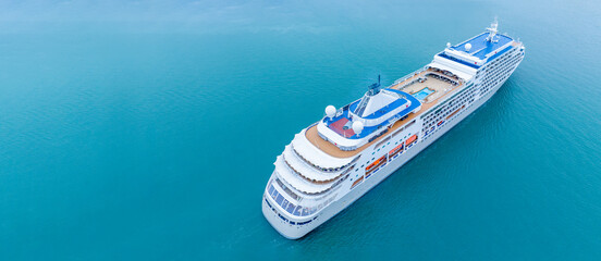 Wall Mural - valentine’s day cruises. cruise ship, cruise liners beautiful white cruise ship above luxury cruise 