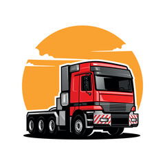 Sticker - truck illustration logo vector