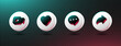 © Shiji1 - social media icon set love, share and comment 3d style