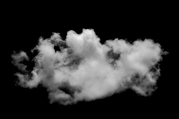 Wall Mural - Separate white clouds on a black background have real clouds. White cloud isolated on a black background realistic cloud. white fluffy cumulus cloud isolated cutout on black background