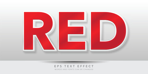Wall Mural - red 3d editable text effect