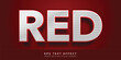 © muflihah - red 3d editable text effect
