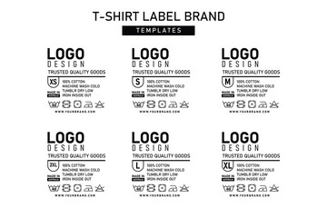 clothing label tag template design