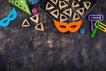 Jewish holiday Purim celebration concept