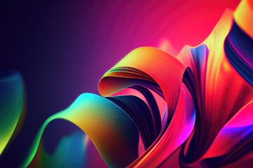 Colorful background with 3d abstract shapes. generative ai 