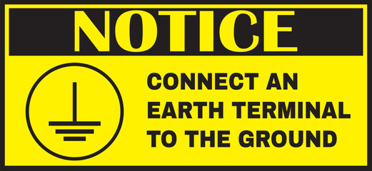 Poster - Connect an earth terminal to the ground