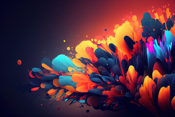 Wall Mural - Abstract colorful background, Ai generated