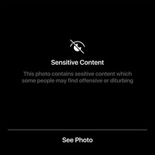 Sensitive content vector sign.  Social media vector screen design isolated file