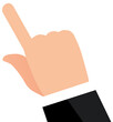 Businessman touching mobile phone.hands pointing index finger, touch screen interaction vector illustrious