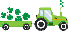 St Patricks Day Shamrock Tractor