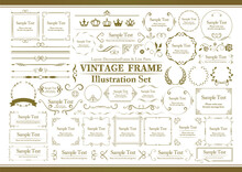 Decorative Vintage Frames, Borders. Ornate Vector Frames And Scroll Elements.