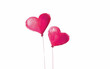 walentynkowa grafika z pastelowymi, artystycznymi balonikami w kształcie serc, idealna na banner, nagłówek, kartkę, plakat walentynkowy z okazji dnia zakochanych