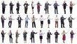 © ASDF - group of business people showing thumbs up isolated