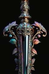 An ancient fantasy sword. Generative AI