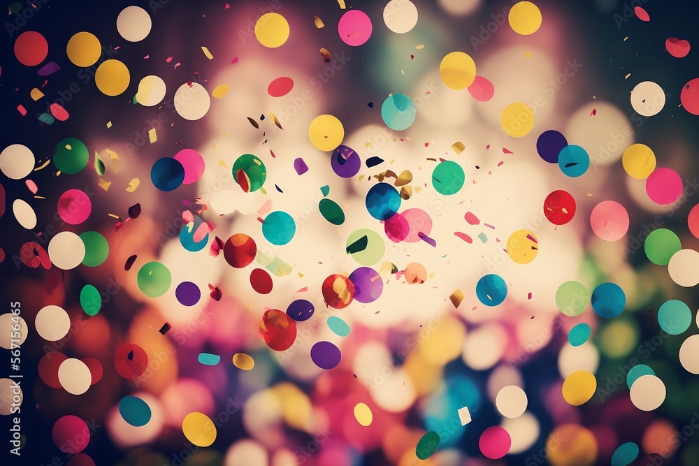 Colorful Confetti Background 